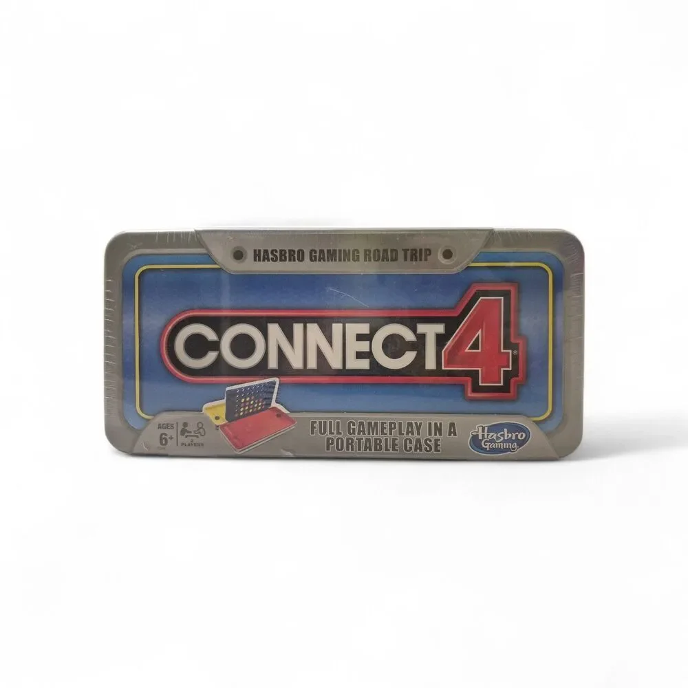 Hasbro Gaming Road Trip Connect 4 Portable Board Game Plastic Carrying Case NEW